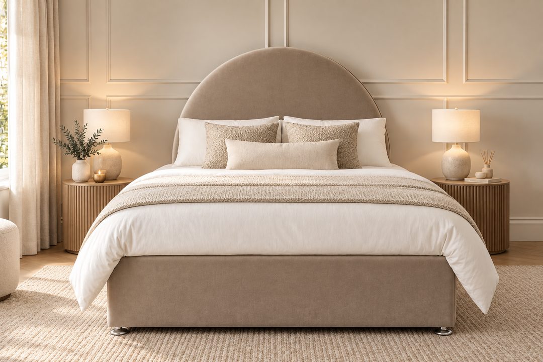 Luxury Upholstered Ottoman Divan Side Open