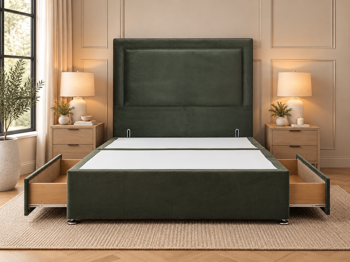 Luxury Upholstered 2 Drawer Divan