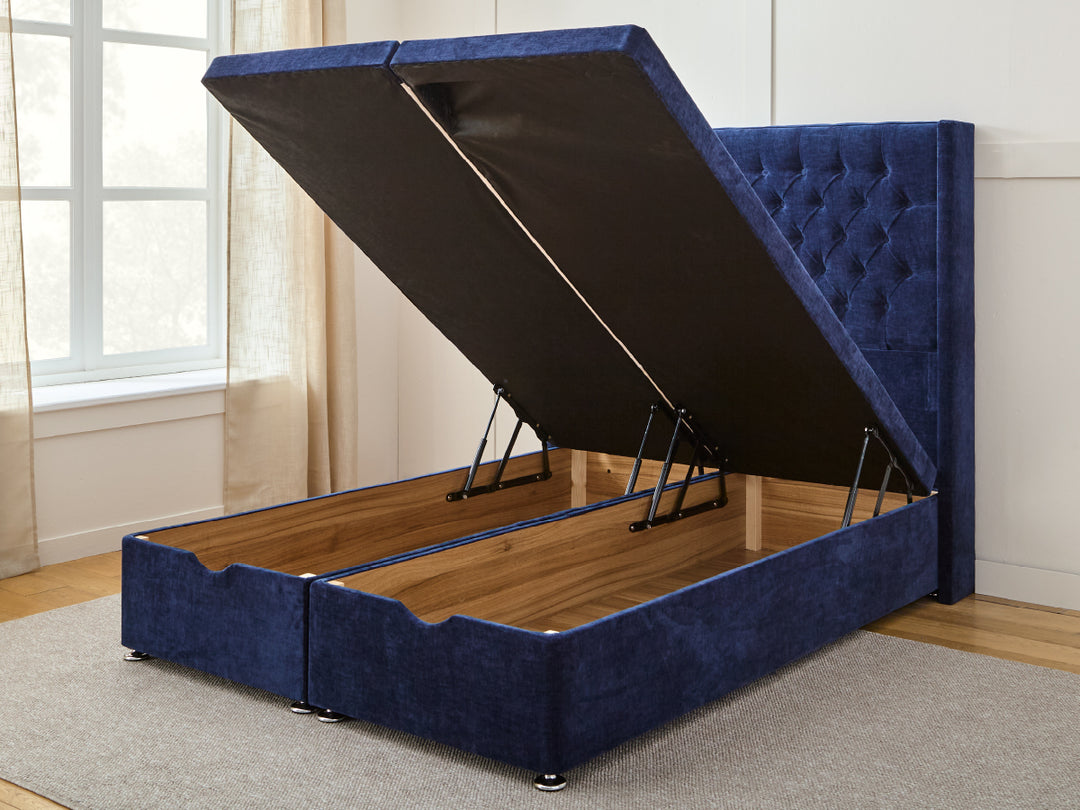 Luxury Upholstered Ottoman Divan Front Open