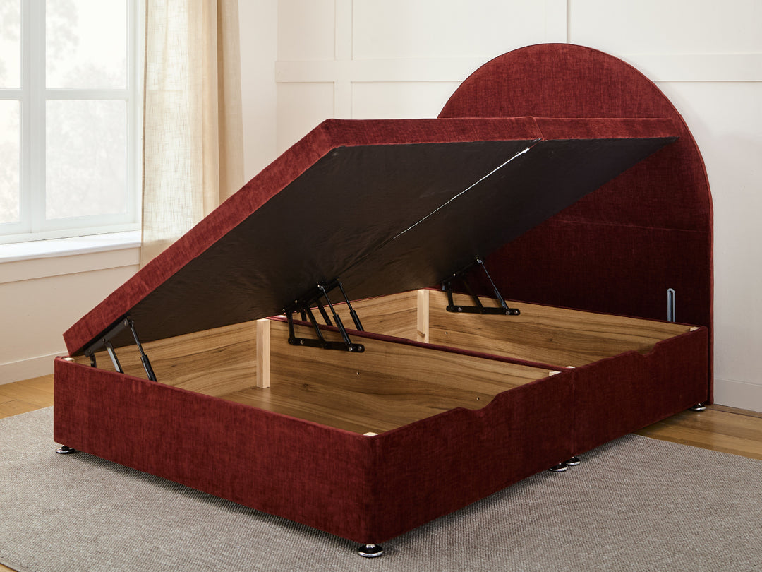 Luxury Upholstered Ottoman Divan Side Open