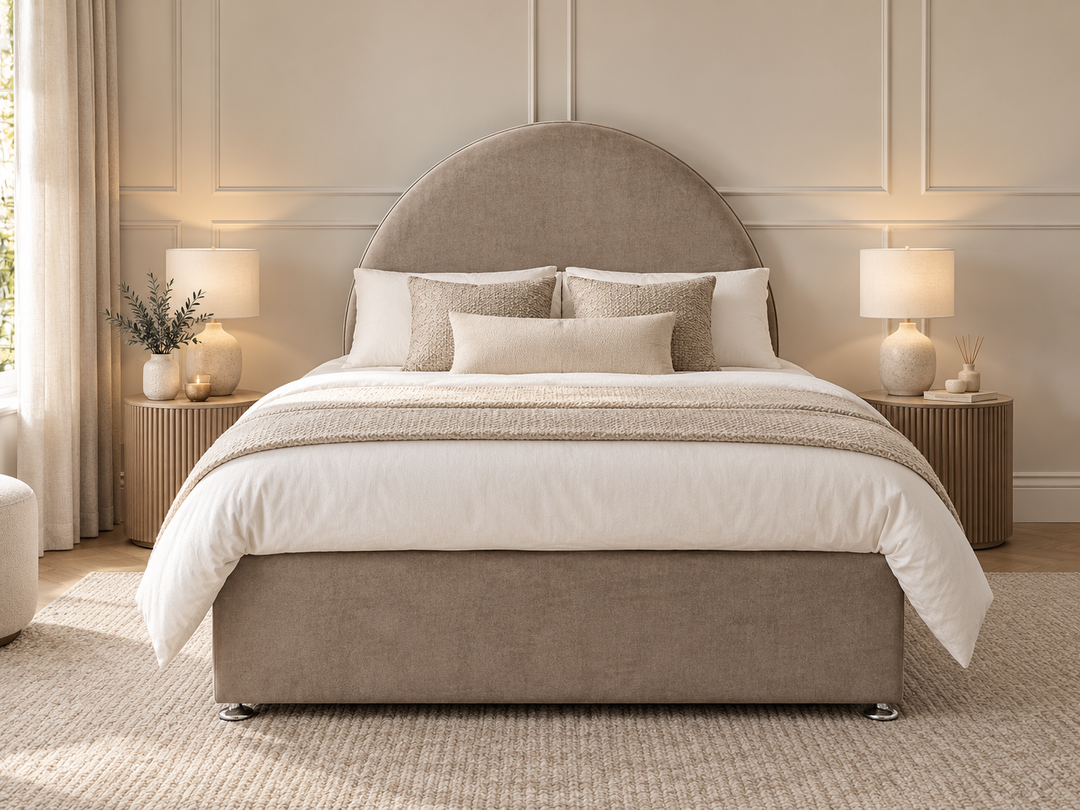 Luxury Upholstered Ottoman Divan Side Open