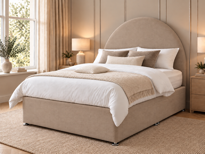 Luxury Upholstered Ottoman Divan Side Open