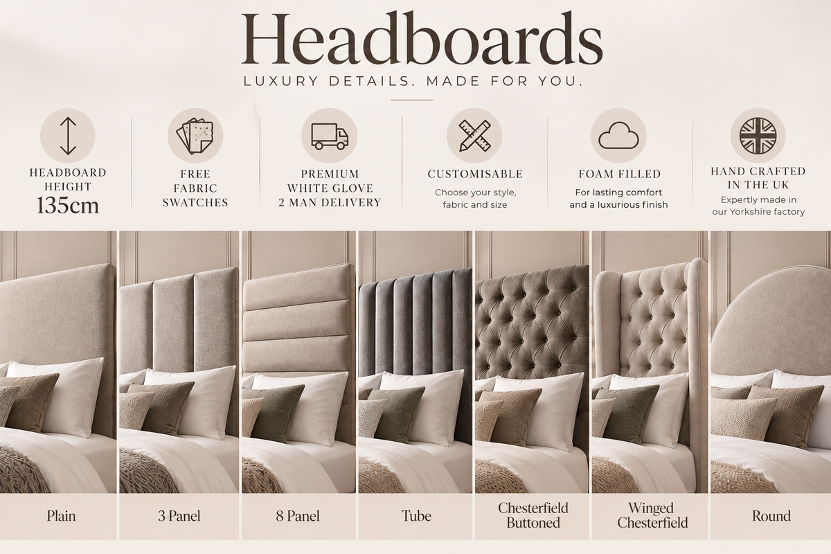 Plain Rounded Corners Headboard